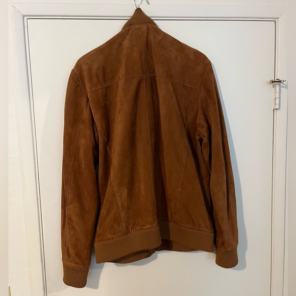 Real Suede Zip-up Bomber Jacket from Slate & Stone! Size Medium - Picture 2 of 8